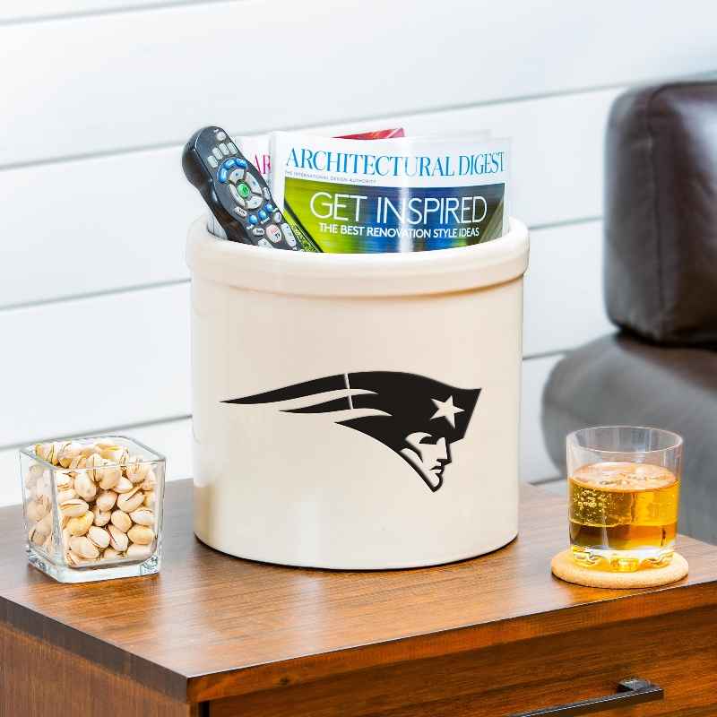 NFL Team Logo Stoneware Crock - New England Patriots